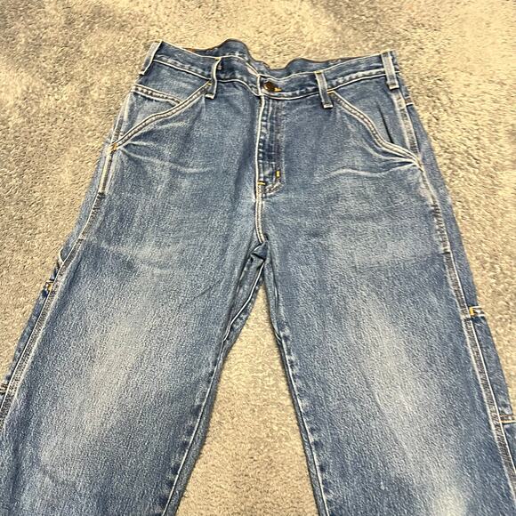 All American Clothing Co Jeans Mens 34 X 32 Blue Straight 90s Made USA Carpenter - Picture 2 of 12